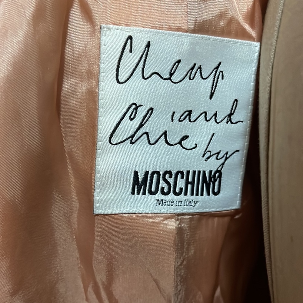Moschino Cheap  Chic Black Gray Pink Harlequin Tassel Jacket - Picture 10 of 14